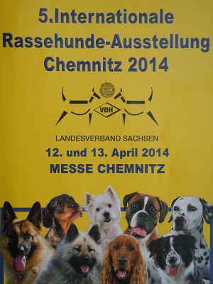  CACIB Chemnitz 2014<br>5. Internationale Rassehunde-Ausstellung<br>13. April 2014