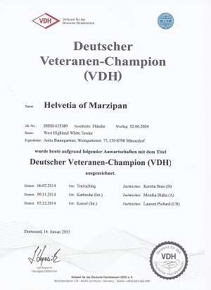 ... still "young @ heart"...<br>Hera ist nun auch Deutscher Veteranen-Champion (VDH)